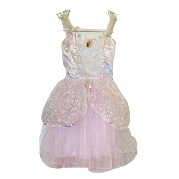 Barbie Other - Barbie Girls Wedding Fairytale Sequin Holographic Halloween Glitter Dress 4-6X